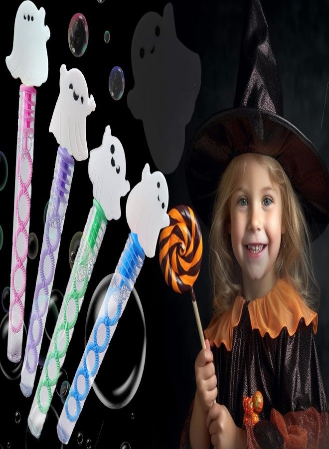 PSDFH 24 Packs Mini Bulk Halloween Ghost Theme Toys Bubble Wands for School Kids Autumn Party Favors - Image 4